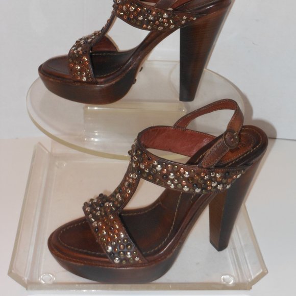 FRYE JOY STUDDED PLATFORM SHOES SIZE 8.5 MEDIUM - Picture 5 of 10